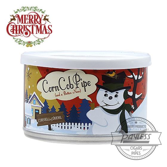 Cornell & Diehl Corn Cob Pipe and A Button Nose 2oz Tin