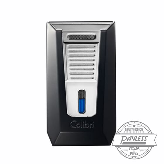 Colibri Slide Double-jet Flame Lighter Black and Chrome (LI850T2)