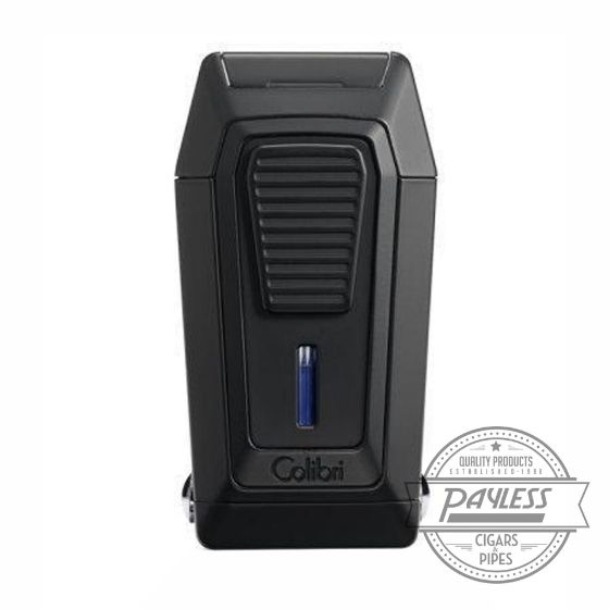 Colibri Gotham Triple Flame Lighter With V-Cutter - Black & Black (LI970C1)