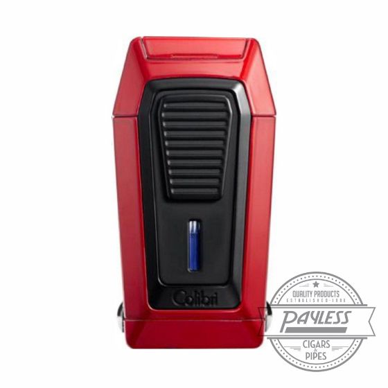 Colibri Gotham Triple Flame Lighter With V-Cutter - Red & Black (LI970C4)