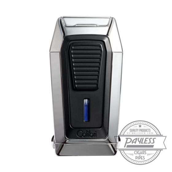 Colibri Gotham Triple Flame Lighter With V-Cutter - Chrome & Black (LI970C2)