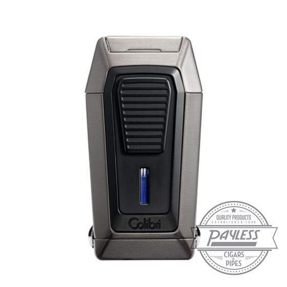 Colibri Gotham Triple Flame Lighter With V-Cutter - Gunmetal & Black (LI970C3)