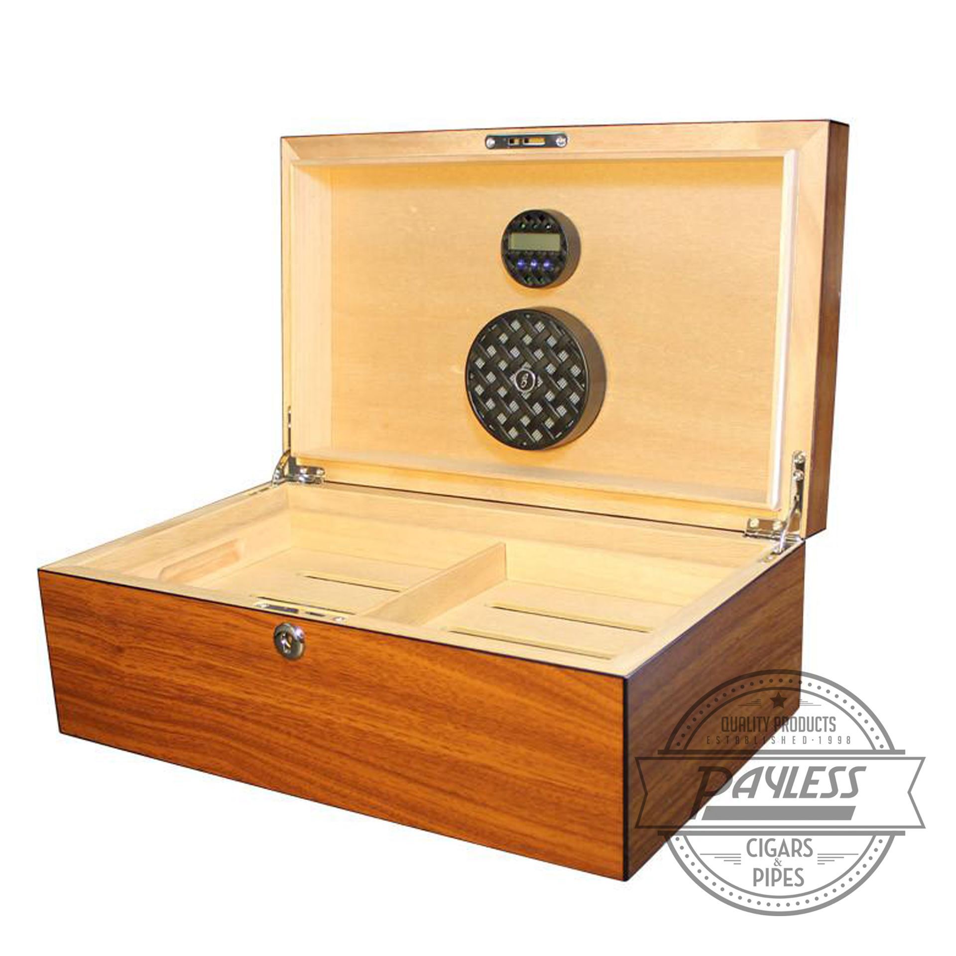 Solstice Mahogany Humidor by Brigham Holds 75 Cigars