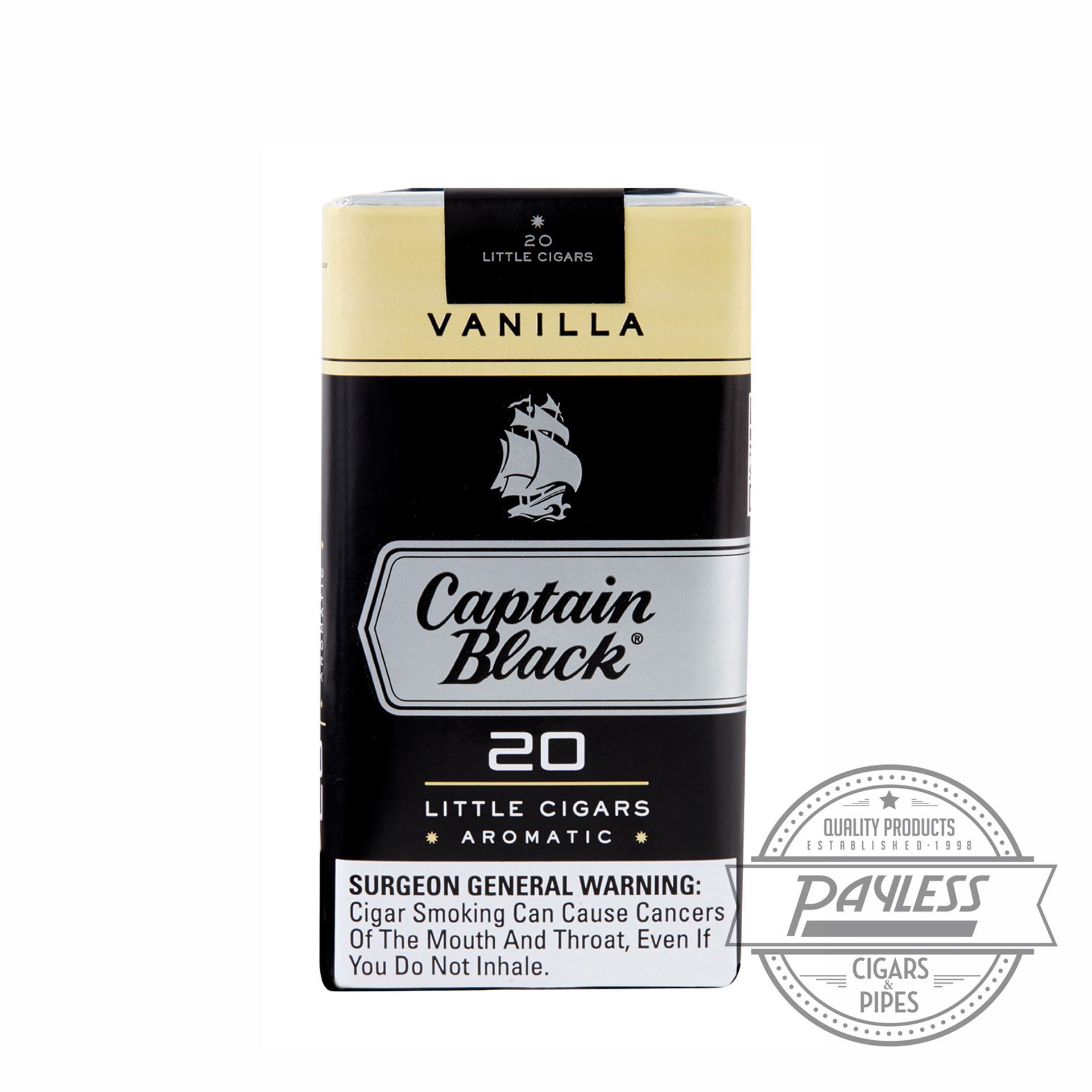 Captain Black Little Cigar Filters Madagascar Vanilla (10 packs of 20)