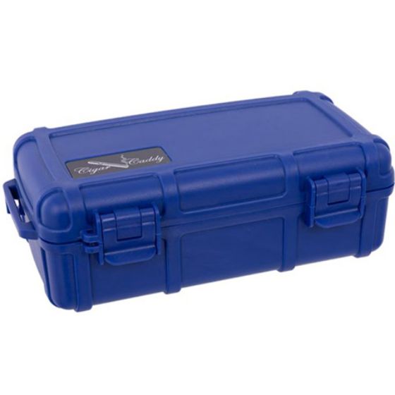 Cigar Caddy 10 Cigar Travel Humidor Navy Blue