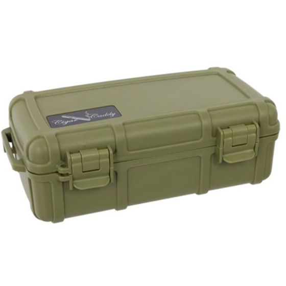 Cigar Caddy 10 Cigar Travel Humidor Green