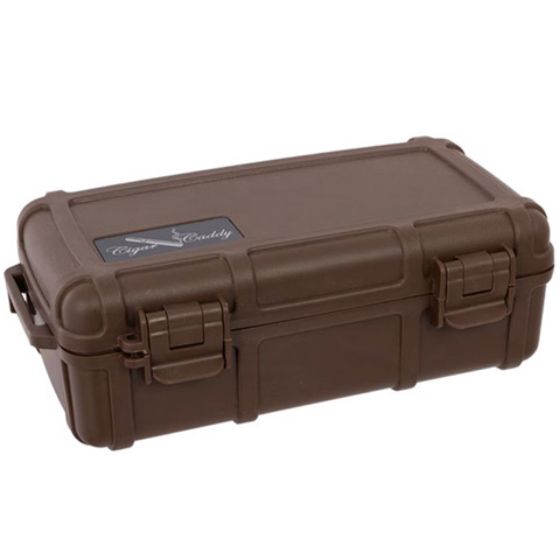 Cigar Caddy 10 Cigar Travel Humidor Brown
