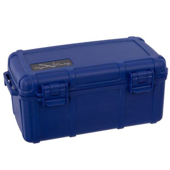 Cigar Caddy 15 Cigar Travel Humidor Navy Blue
