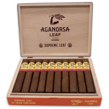 Aganorsa Supreme Leaf Gran Toro Box Pressed Box Open Aganorsa Supreme Leaf Gran Toro Box Pressed Box Open