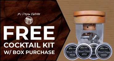 Blackened Box Deal Receive Blackened Ice Cubes, Cocktail Smoker Kit and Two Whiskey Glasses