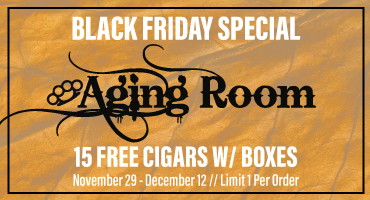 Aging Room box deal with 15 free cigars