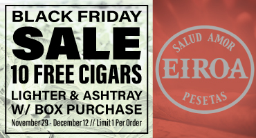 Eiroa box deal with 10 free cigars Ashtray & Lighter