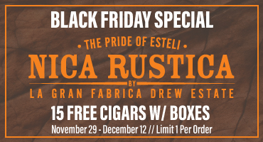 15 FREE Cigars with ALL Nica Rustica Box Purchases!