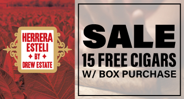 Herrera Esteli box deal with 15 free cigars