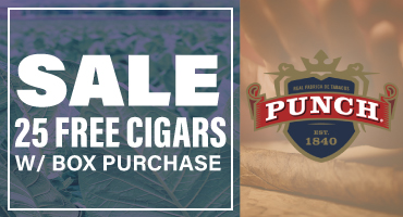 Receive 25 Free Cigars with all Punch Box Purchase!